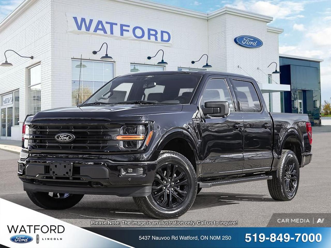 <p>XLT 4WD SUPERCREW 5.5 BOX

ENGINE: 2.7L V6 ECOBOOST
TRANSMISSION: ELECTRONIC 10-SPEED AUTOMATIC
EQUIPMENT GROUP 302A MID
3.55 AXLE RATIO
WHEELS: 20 GLOSS BLACK PAINTED ALUMINUM
TIRES: 275/60R20 BSW A/T
AGATE BLACK METALLIC
STANDARD PAINT
BLACK UNIQUE SPORT CLOTH 40/CONSOLE/40 FRONT
XLT BLACK APPEARANCE PACKAGE PLUS
INTEGRATED TRAILER BRAKE CONTROLLER
LED SIDEVIEW MIRROR SPOTLIGHTS
TOUGH BED SPRAY-IN BEDLINER
BLUECRUISE EQUIPPED (EQUIPMENT & 1-YEAR PLAN)
TRAY STYLE FLOOR LINER W/CARPET MATS
EQUIPMENT GROUP 302A MID SAVINGS</p>
<a href=http://www.watfordford.com/new/inventory/Ford-F150-2025-id11882729.html>http://www.watfordford.com/new/inventory/Ford-F150-2025-id11882729.html</a>