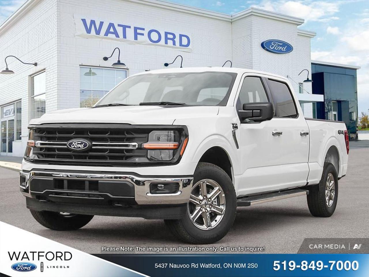 <p>XLT 4WD SUPERCREW 5.5 BOX

ENGINE: 2.7L V6 ECOBOOST
TRANSMISSION: ELECTRONIC 10-SPEED AUTOMATIC
EQUIPMENT GROUP 301A STANDARD
3.55 AXLE RATIO
WHEELS: 18 CHROME-LIKE PVD
TIRES: 275/65R18 BSW A/T
OXFORD WHITE
STANDARD PAINT
BLACK/SMOKED TRUFFLE CLOTH 40/20/40 SMOKED T
INTEGRATED TRAILER BRAKE CONTROLLER
EQUIPMENT GROUP 301A STANDARD SAVINGS</p>
<a href=http://www.watfordford.com/new/inventory/Ford-F150-2025-id11882730.html>http://www.watfordford.com/new/inventory/Ford-F150-2025-id11882730.html</a>