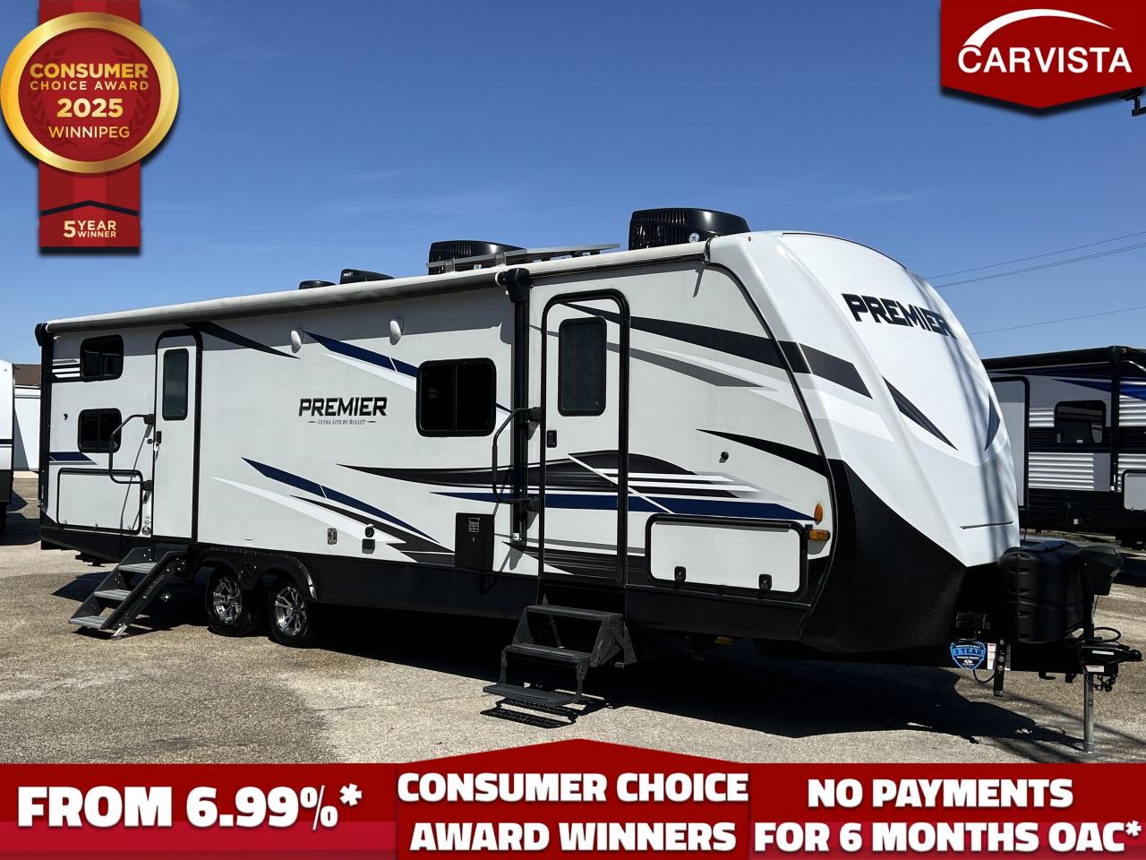 Used 2022 Keystone RV Bullet Premier Ultra Light 29BHPR - BUNKS for sale in Winnipeg, MB