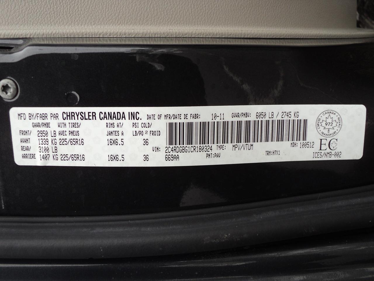 2012 Dodge Grand Caravan SE 4Door 7Seater 3.6L6cyl - Photo #22