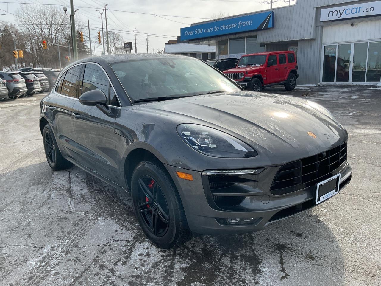 Used 2018 Porsche Macan Turbo 3.6L TURBO AWD!!!!   SUNROOF. HEATED SEATS. LEATHER. NAV. BACKUP CAM. A/C. CRUISE. PWR GROUP. KEYLES for sale in Kingston, ON