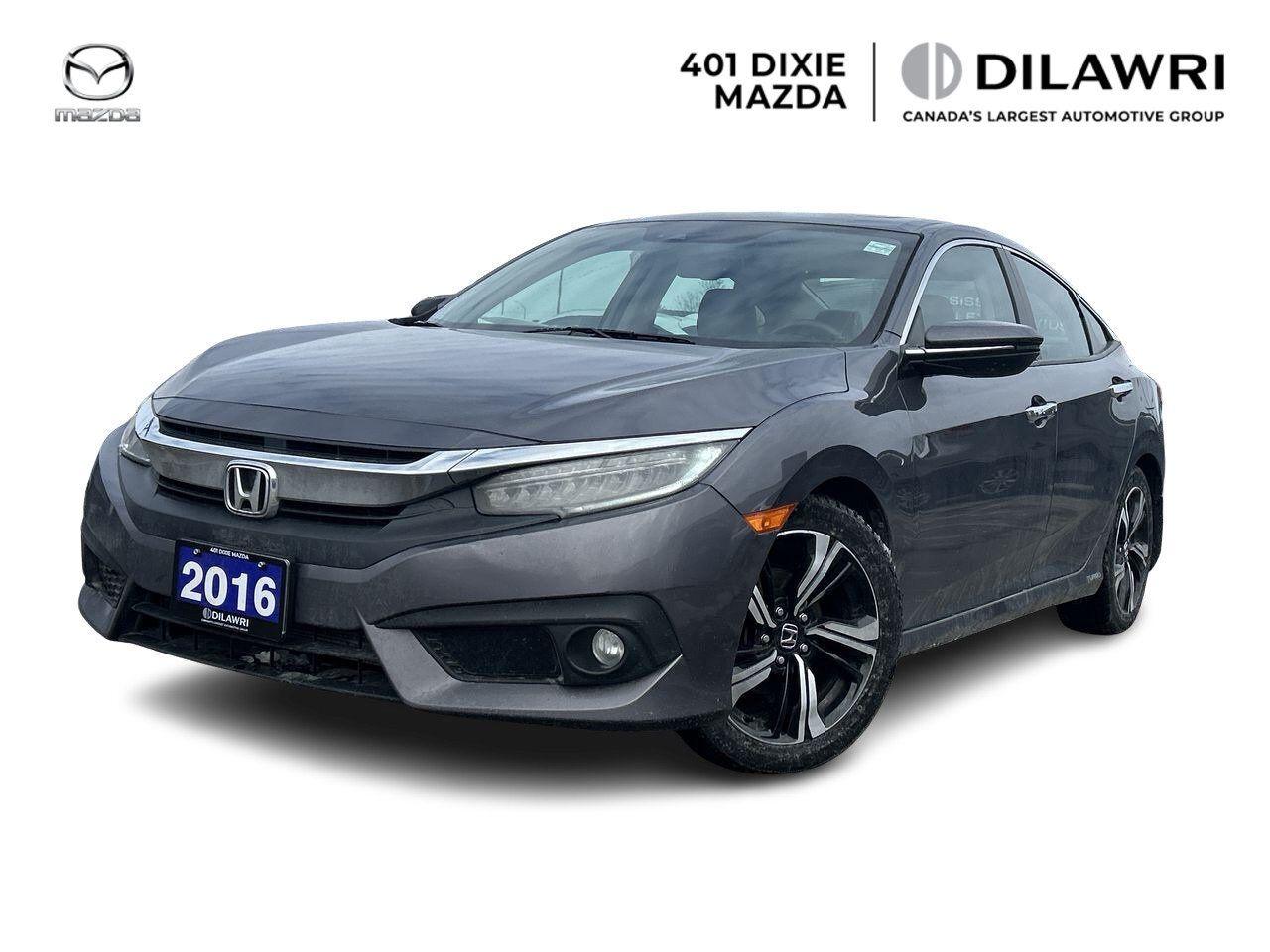 Used 2016 Honda Civic Sedan Touring CVT NO ACC|DILAWRI CERTIFIED|TOPLINE for sale in Mississauga, ON