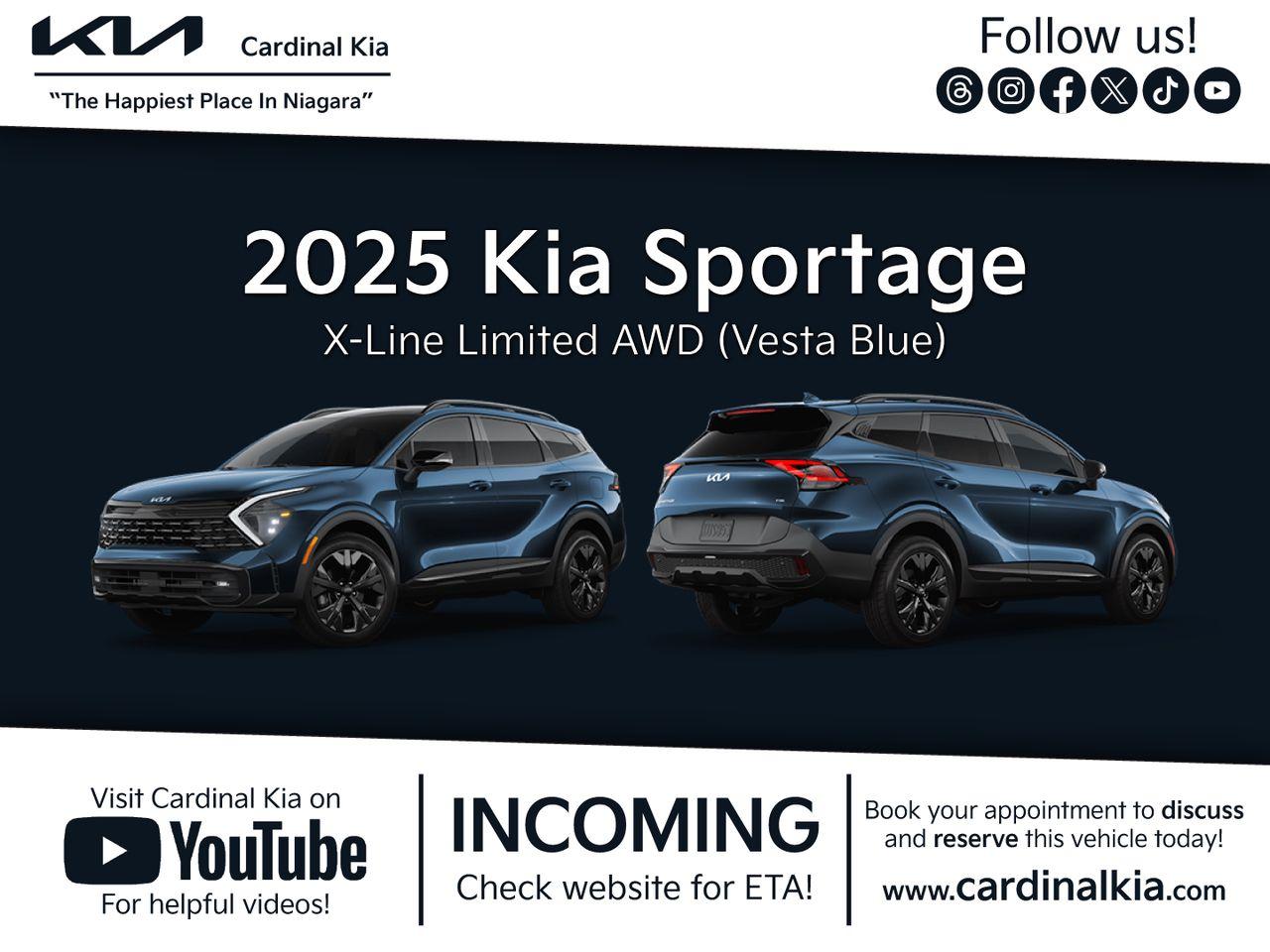 New 2025 Kia Sportage X-line Limited for sale in Niagara Falls, ON