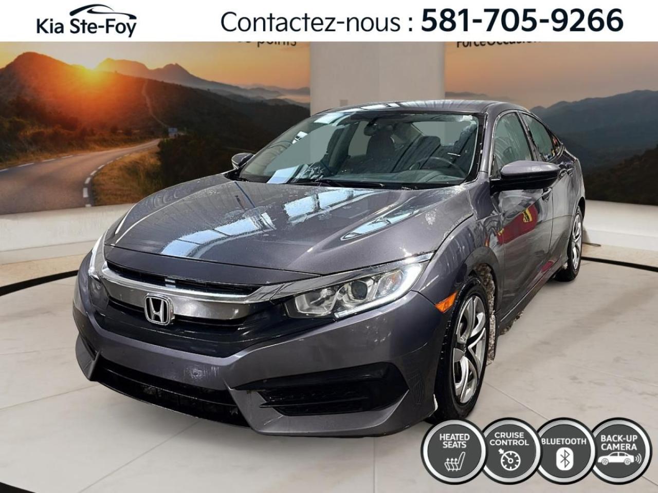 Used 2017 Honda Civic LX* SIEGES CHAUFFANTS* BLUETOOTH* CAMERA* CRUISE* for sale in Ste-Foy, QC