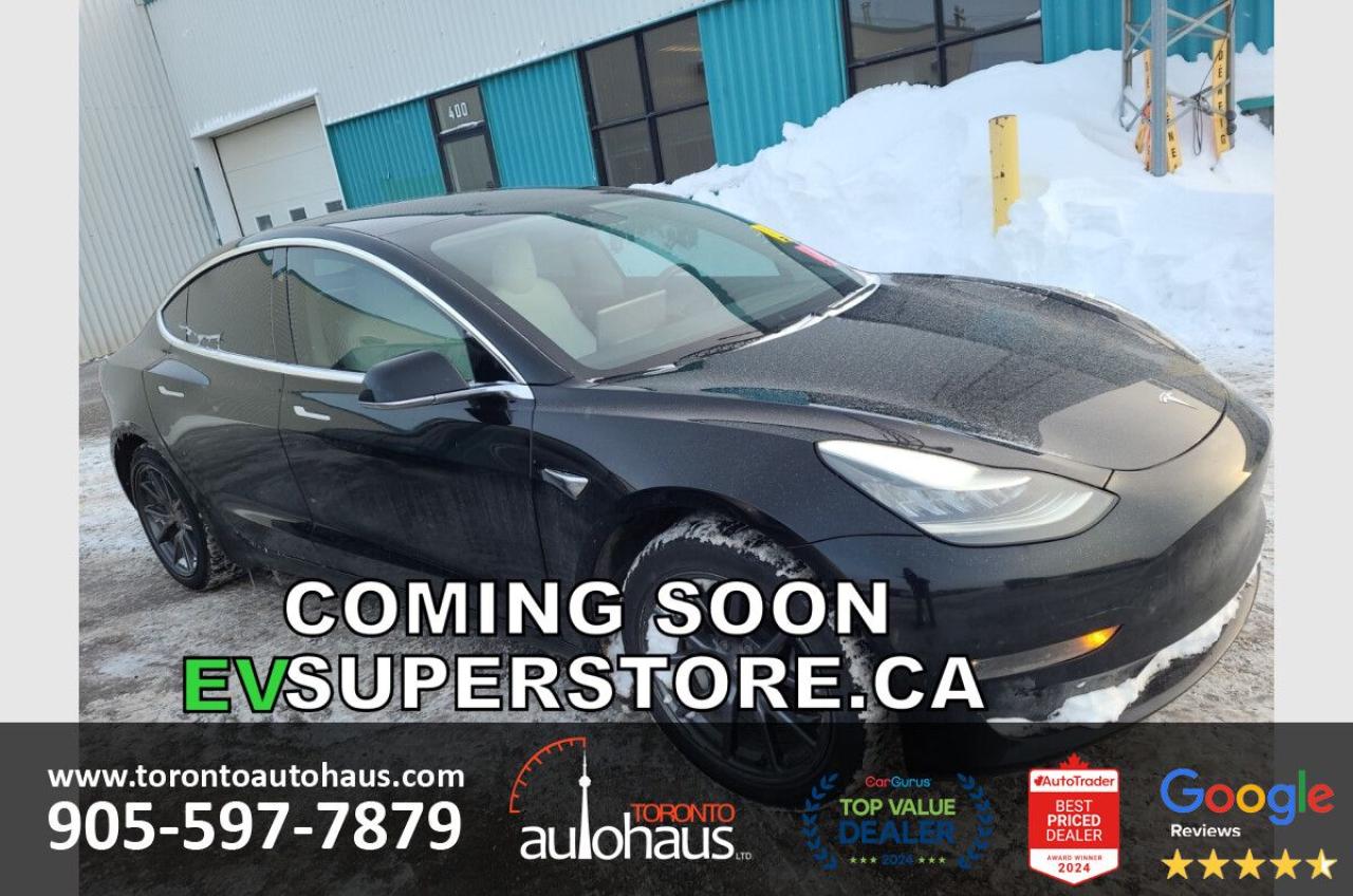 Used 2019 Tesla Model 3 WHITE INTERIOR I OVER 100 TESLAS EVSUPERSTORE.CA for sale in Concord, ON