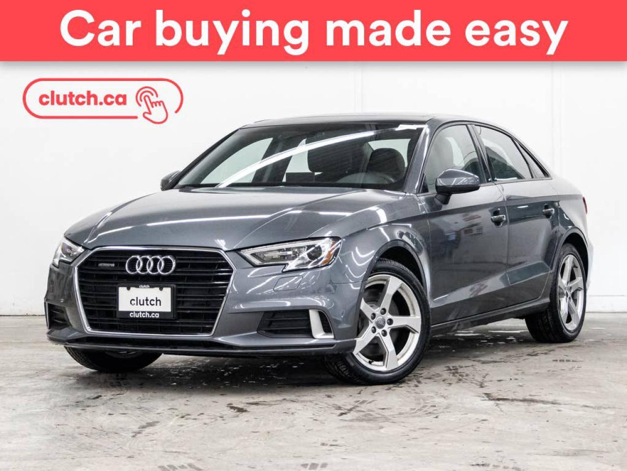 Used 2019 Audi A3 45 Komfort w/ Apple CarPlay, Power Moonroof, Rearview Cam for sale in Toronto, ON