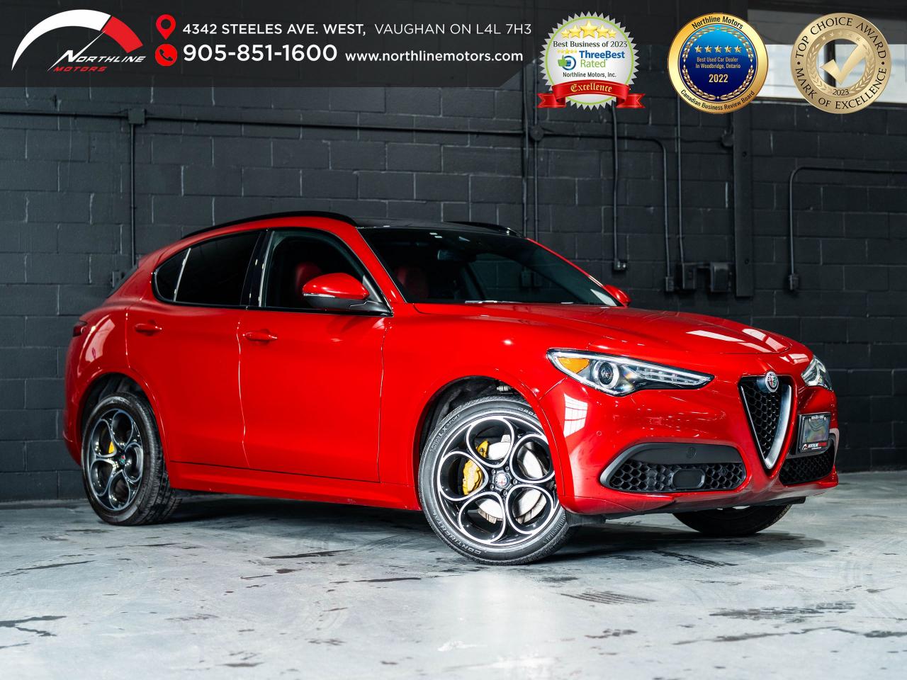 Used 2021 Alfa Romeo Stelvio Ti Sport/HARMEN K/PANO/ADAPTIVE CRUISE/NO ACCIDENT for sale in Vaughan, ON