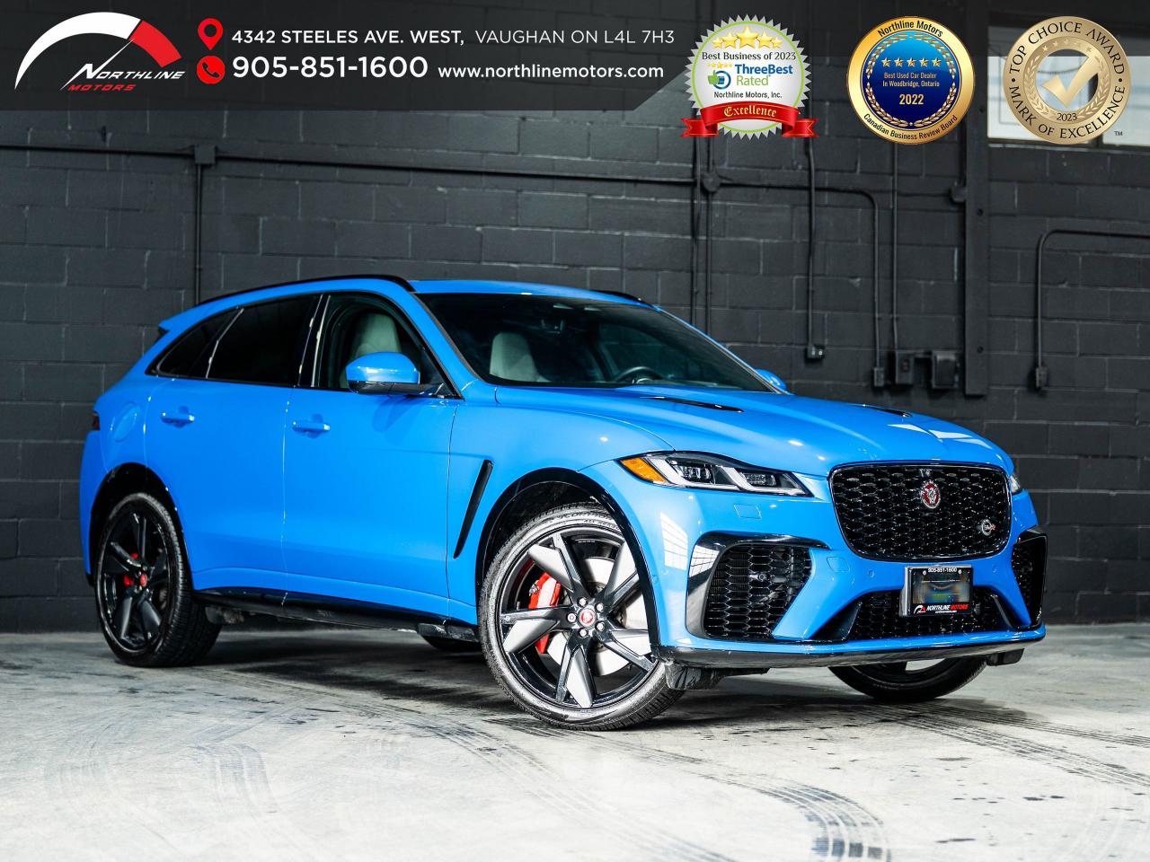 Used 2022 Jaguar F-PACE P550 SVR //PANO/360 CAM/MERIDIAN/HUD/CLEAN CARFAX for sale in Vaughan, ON