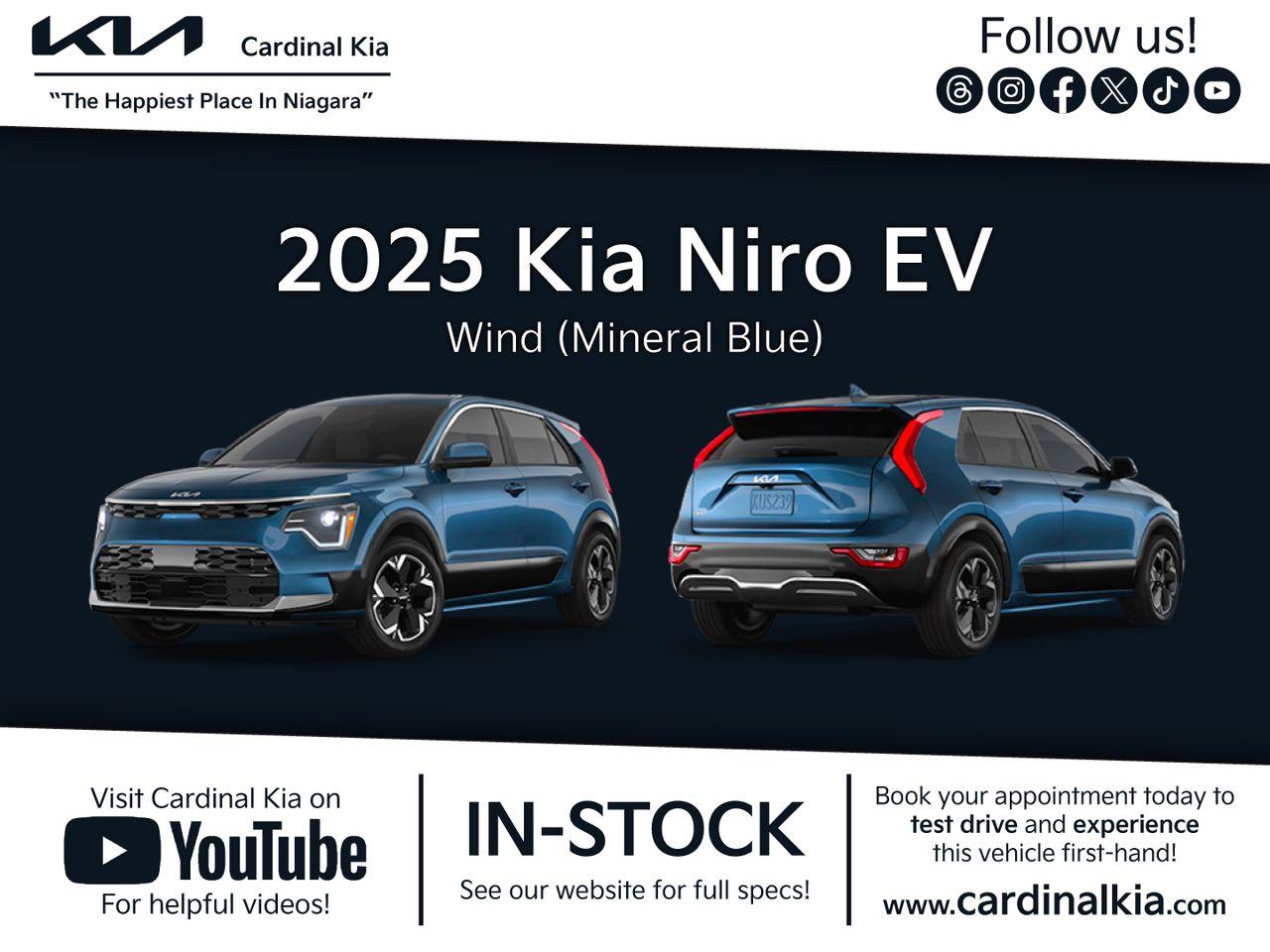 New 2025 Kia NIRO EV Wind for sale in Niagara Falls, ON