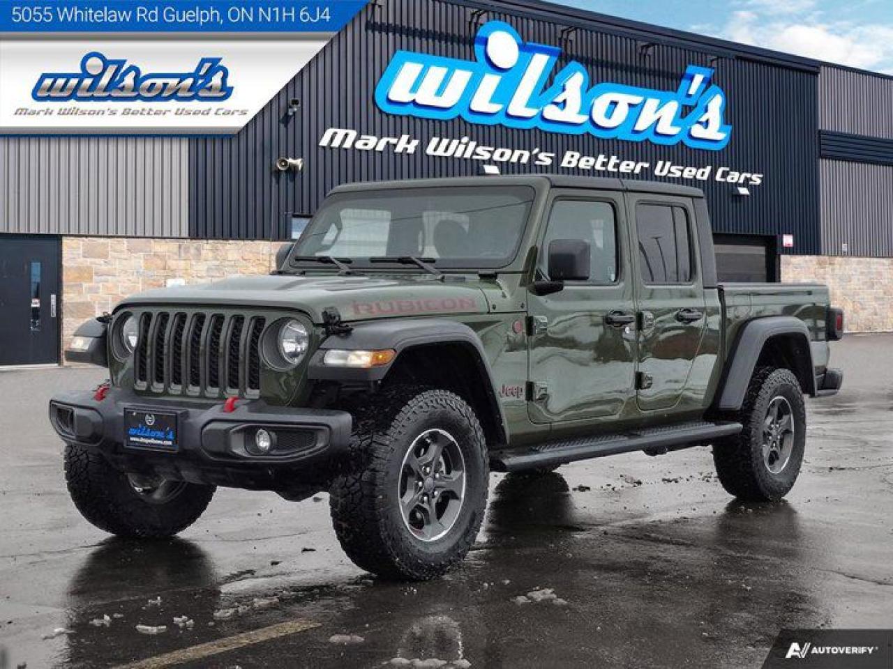 Used 2023 Jeep Gladiator Rubicon 4x4 | Leather | Nav | Heated Seats + Steering | Remote Start | Carplay | Alpine Audio for sale in Guelph, ON