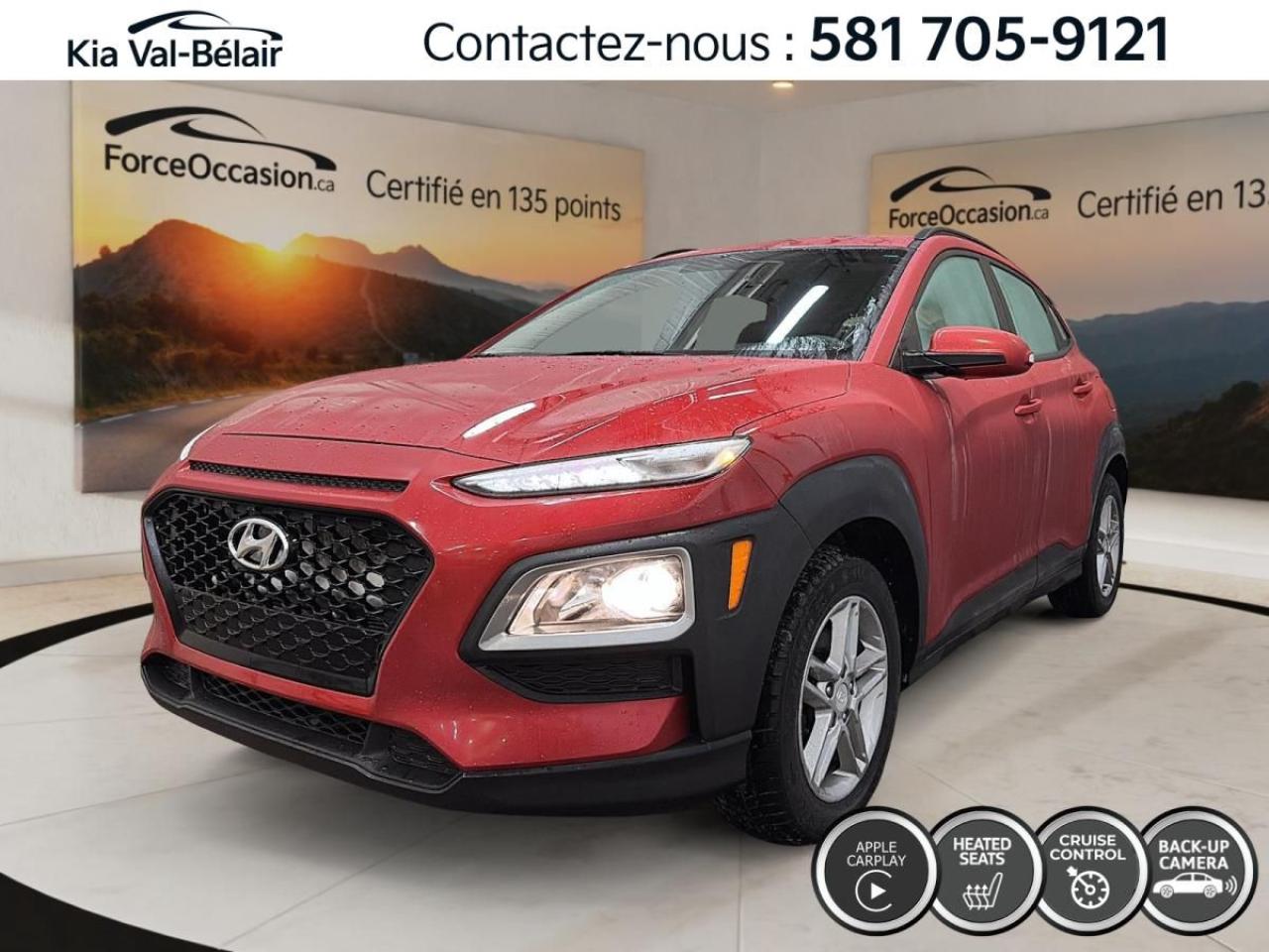 Used 2020 Hyundai KONA ESSENTIAL *CARPLAY *CAMÉRA RECUL *SIÈGE CHAUFFANT for sale in Québec, QC