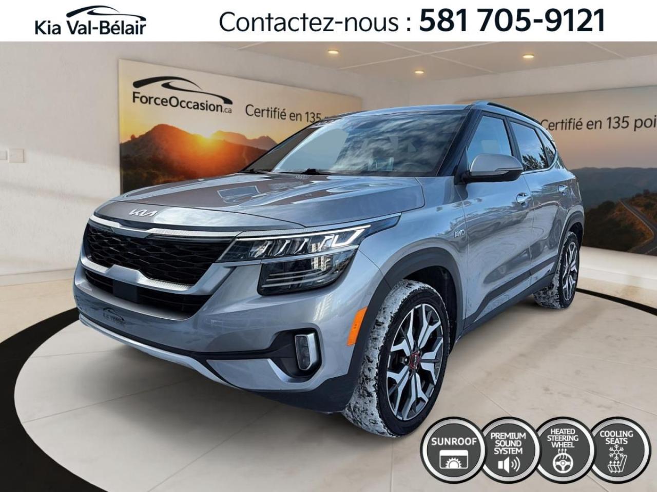 Used 2022 Kia Seltos SX *TURBO *AWD *CUIR *TOIT OUVRANT *SIÈGE VENTILÉ for sale in Québec, QC