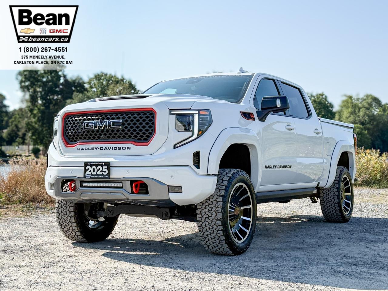 New 2025 GMC Sierra 1500 AT4 HARLEY DAVIDSON UPGRADE - 6.2L V8 WITH REMOTE START/ENTRY, SUNROOF, HEATED FRONT & REAR SEATS, VENTILATED FRONT SEATS, HEATED STEERING WHEEL, BOSE SOUND SYSTEM for sale in Carleton Place, ON