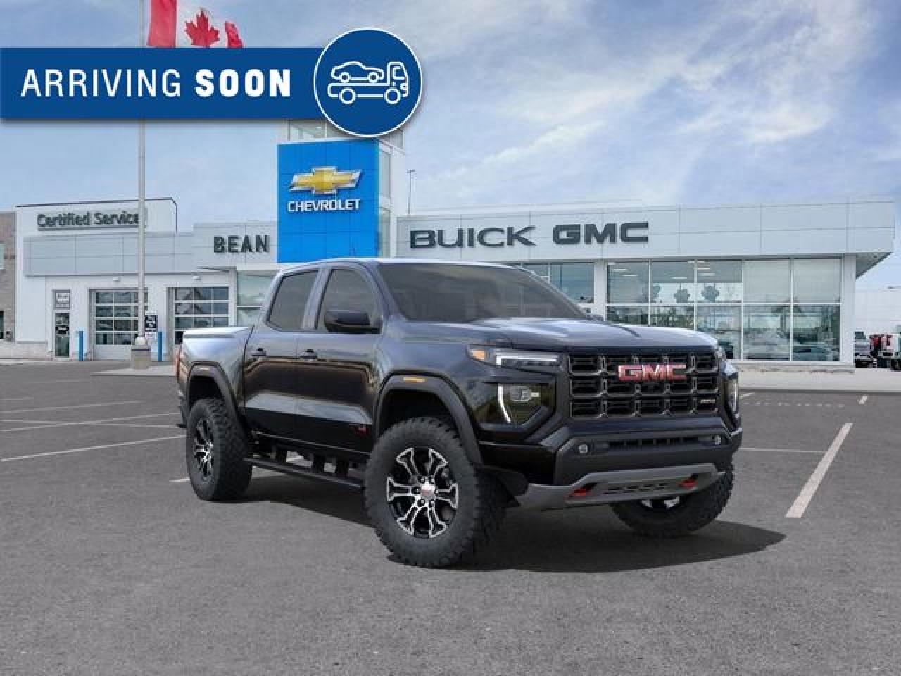 New 2025 GMC Canyon AT4 2.7L 4 CYL WITH REMOTE START/ENTRY, HEATED SEATS, HEATED STEERIN WHEEL, VENTILATED SEATS, HITCH GUIDANCE WITH HITCH VIEW, HD REAR VISION CAMERA, BOSE SPEAKER SYSTEM for sale in Carleton Place, ON