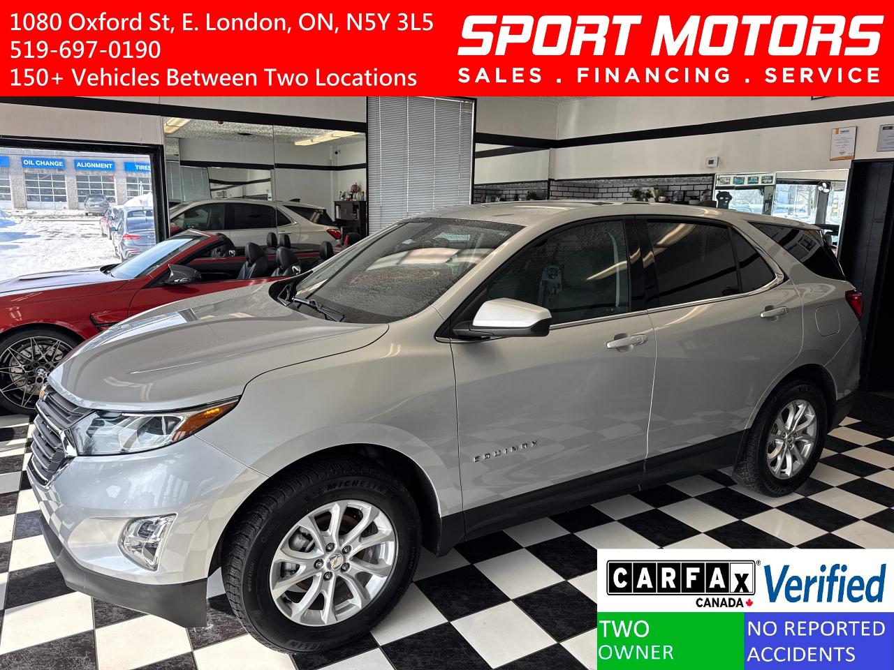 Used 2018 Chevrolet Equinox LT AWD+ApplePlay+Camera+Remote Start+CLEAN CARFAX for sale in London, ON