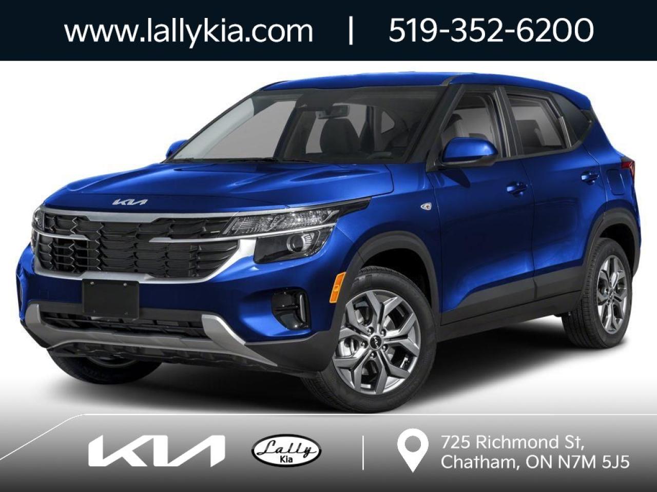 New 2025 Kia Seltos LX AWD | BLUETOOTH HANDS-FREE CELL PHONE CONECTIVTY | APPLE CARPLAY AND ANDROID AUTO | STEERING WHEEL MOUNTED AUDIO CONTROLS | HEATED FRONT SEATS | 17”ALLOY WHEELS for sale in Chatham, ON