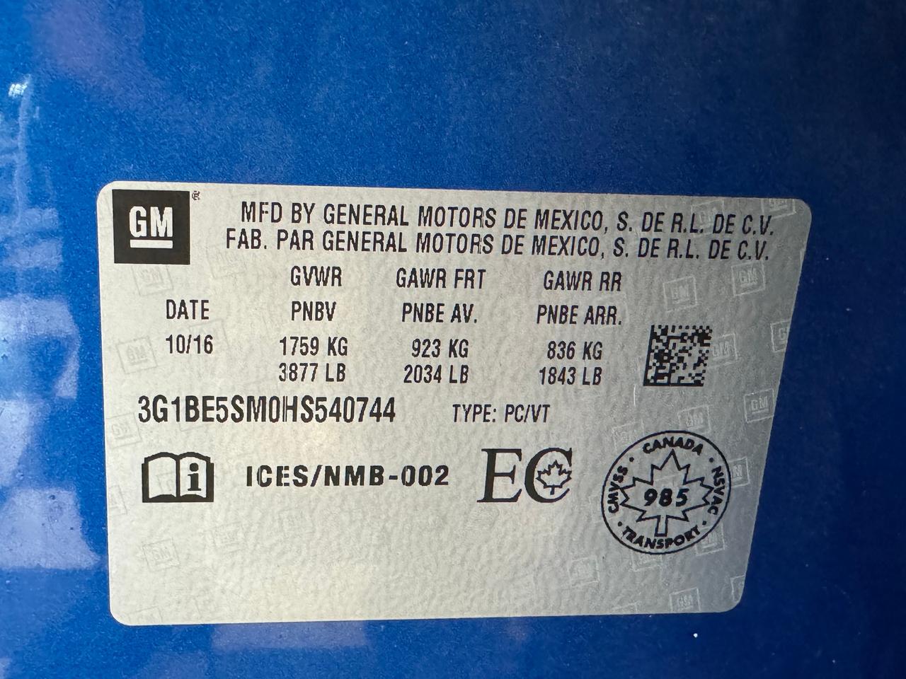 2017 Chevrolet Cruze LT+Roof+ApplePlay+New Tires+Wheels+Remote Start Photo