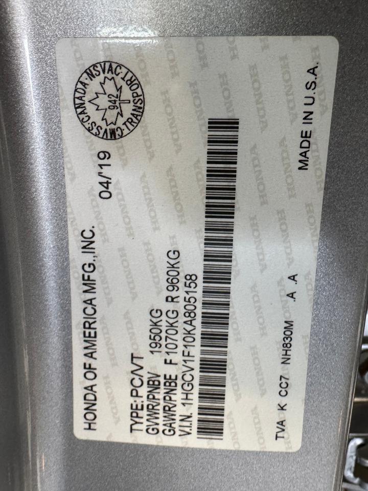 2019 Honda Accord LX+Adaptive Cruise+New Tires+Brakes+ACCIDENT FREE - Photo #38