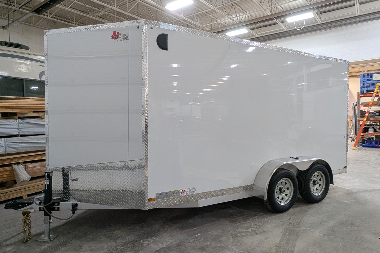 New 2025 Canadian Trailer Company 7x14 V Nose Cargo Trailer Aluminum Tandem Axle for sale in Guelph, ON