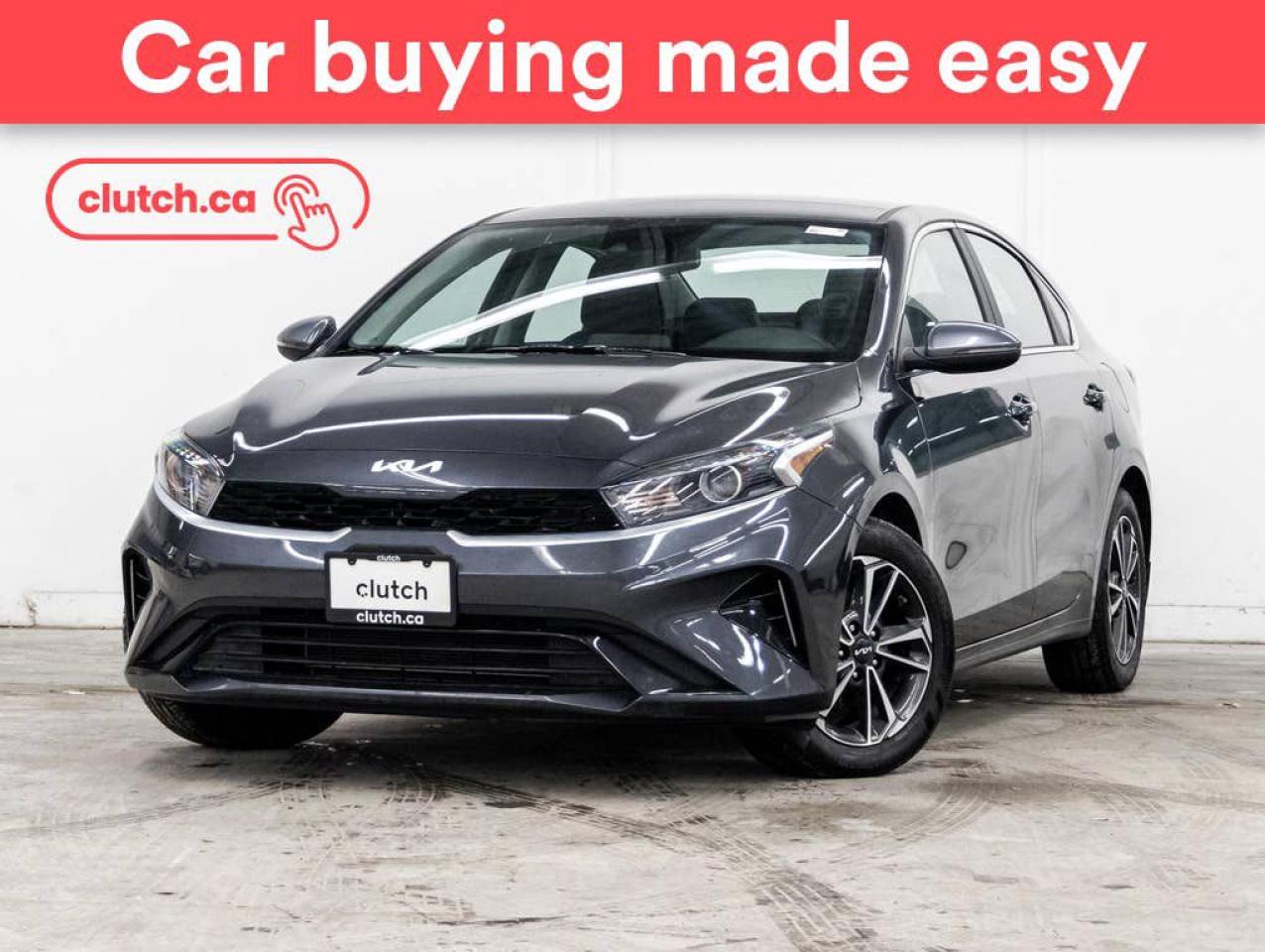 NO ACCIDENTS / CLEAN CARFAX / 1 OWNER / Bluetooth, Lane Assist, 12 volt outlet and more!<br> <br>Clutch is the largest online used car retailer in Canada, delivering a seamless, hassle-free car-buying experience to drivers everywhere. Shop hundreds of used cars online, get the right one delivered to your door, and enjoy peace of mind with our optional 10-Day Money-Back Guarantee. How sweet is that? To learn more, visit clutch.ca.<br> <br>The top features for this 2023 Kia Forte include:<br> <br>AC<br>Bluetooth<br>Lane Assist<br>12 volt outlet<br>Heated Front Seats<br>Heated Steering Wheel<br>Wireless Phone Charger<br>Cruise Control<br>Apple CarPlay and Android Auto<br>Blind Spot Monitoring<br>Keyless Entry<br>USB port<br>Drive Mode Select<br>Reverse Camera<br> <br>Seamless home delivery - Delivery to your door in a matter of days. Available on select packages.<br> <br>Try it out for 10 days - If you do not like it, we will take it back. Available on select packages. <br> <br>Quality assured - All cars go through our rigorous 210-point inspection and reconditioning process.<br> <br>Peace of mind - Optional 3-month Standard Warranty, with additional warranty options available.<br> <br>Haggle-free - No haggling or hard sells.<br> <br>100% Transparency - Full inspection reports on every car, including high-res photography and a free Carfax report.<br> <br>Listed price is for cash purchase only and does not include taxes, Shipping Fees (if applicable), Delivery Fees (if applicable), government licensing fees. 10-day Money Back Guarantee, 3-month Standard Warranty, and home delivery are available with select packages.<br> <br>Previous Provincial Registrations:<br>Ontario<br> <br>Stock # 45372