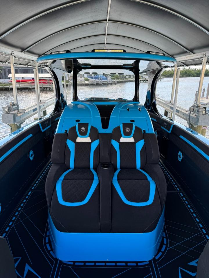 2025 Mystic M4200 CENTER CONSOLE BOAT $PRICE IN USD$ - QUAD MERCURY RACING 500R OUTBOARDS - 42 FOOT, 11 FOOT BEAM, ALCANTERA INTERIOR Photo