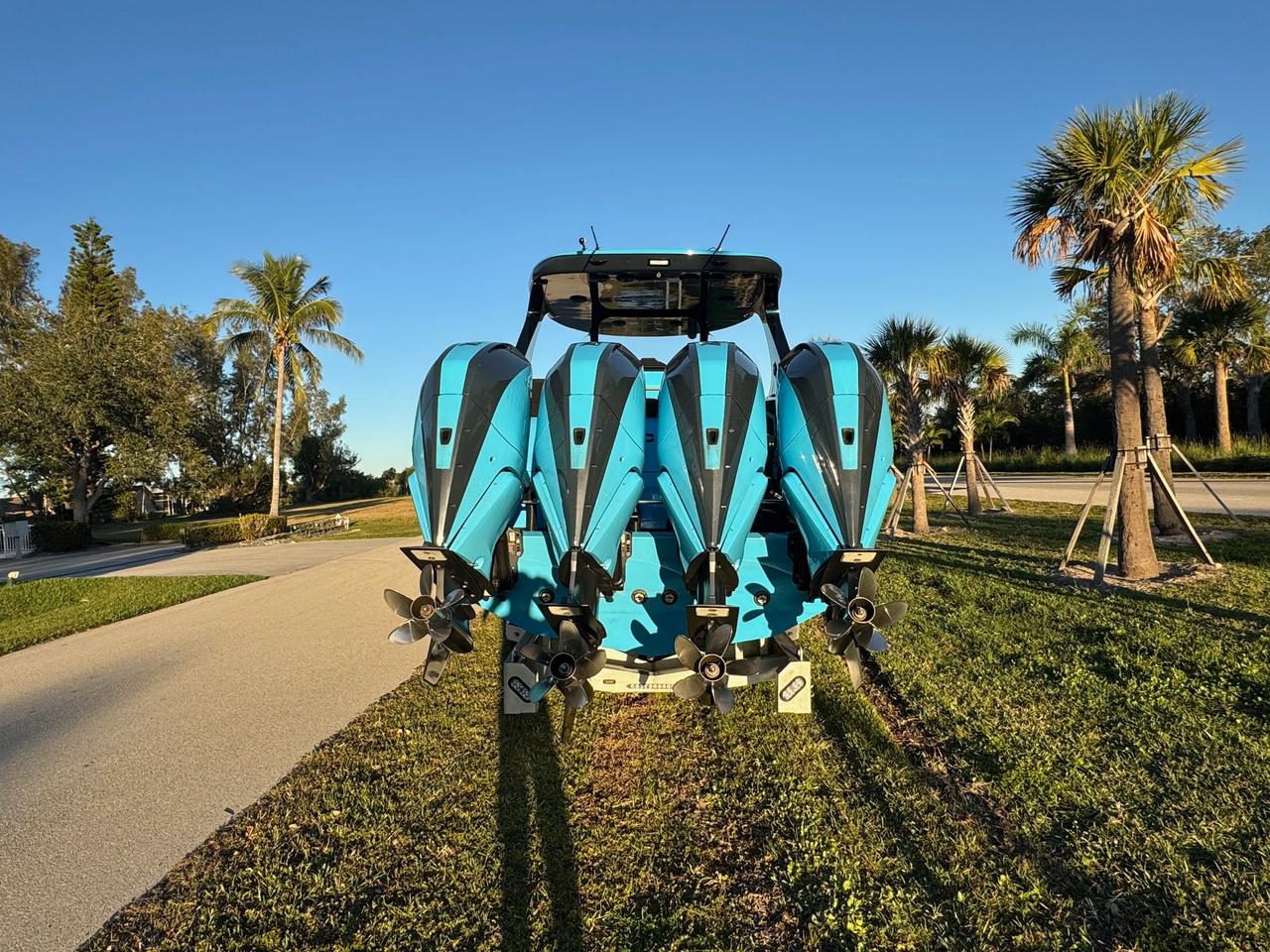 2025 Mystic M4200 CENTER CONSOLE BOAT $PRICE IN USD$ - QUAD MERCURY RACING 500R OUTBOARDS - 42 FOOT, 11 FOOT BEAM, ALCANTERA INTERIOR Photo