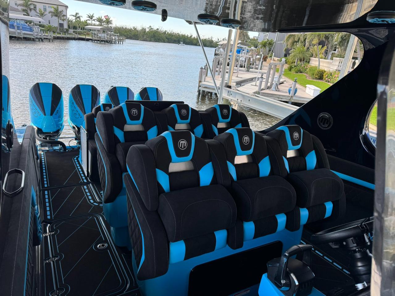 2025 Mystic M4200 CENTER CONSOLE BOAT $PRICE IN USD$ - QUAD MERCURY RACING 500R OUTBOARDS - 42 FOOT, 11 FOOT BEAM, ALCANTERA INTERIOR Photo