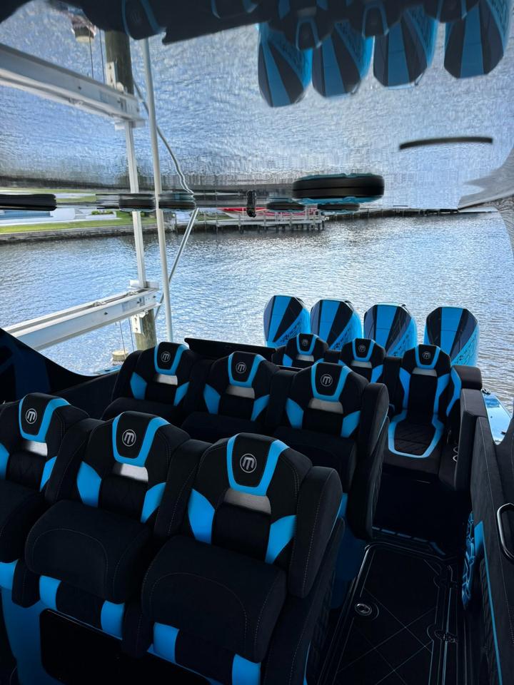 2025 Mystic M4200 CENTER CONSOLE BOAT $PRICE IN USD$ - QUAD MERCURY RACING 500R OUTBOARDS - 42 FOOT, 11 FOOT BEAM, ALCANTERA INTERIOR Photo