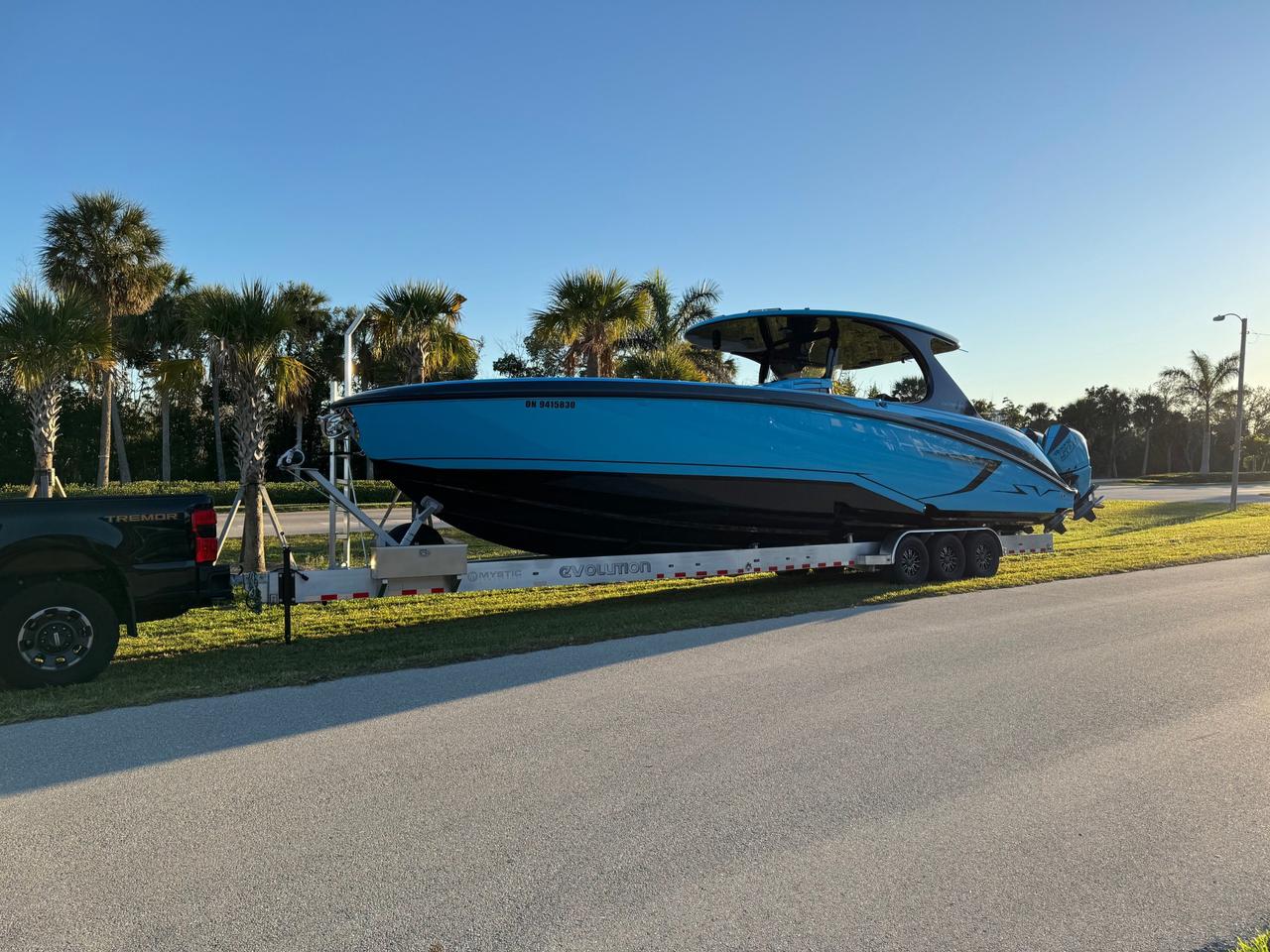 2025 Mystic M4200 CENTER CONSOLE BOAT $PRICE IN USD$ - QUAD MERCURY RACING 500R OUTBOARDS - 42 FOOT, 11 FOOT BEAM, ALCANTERA INTERIOR Photo