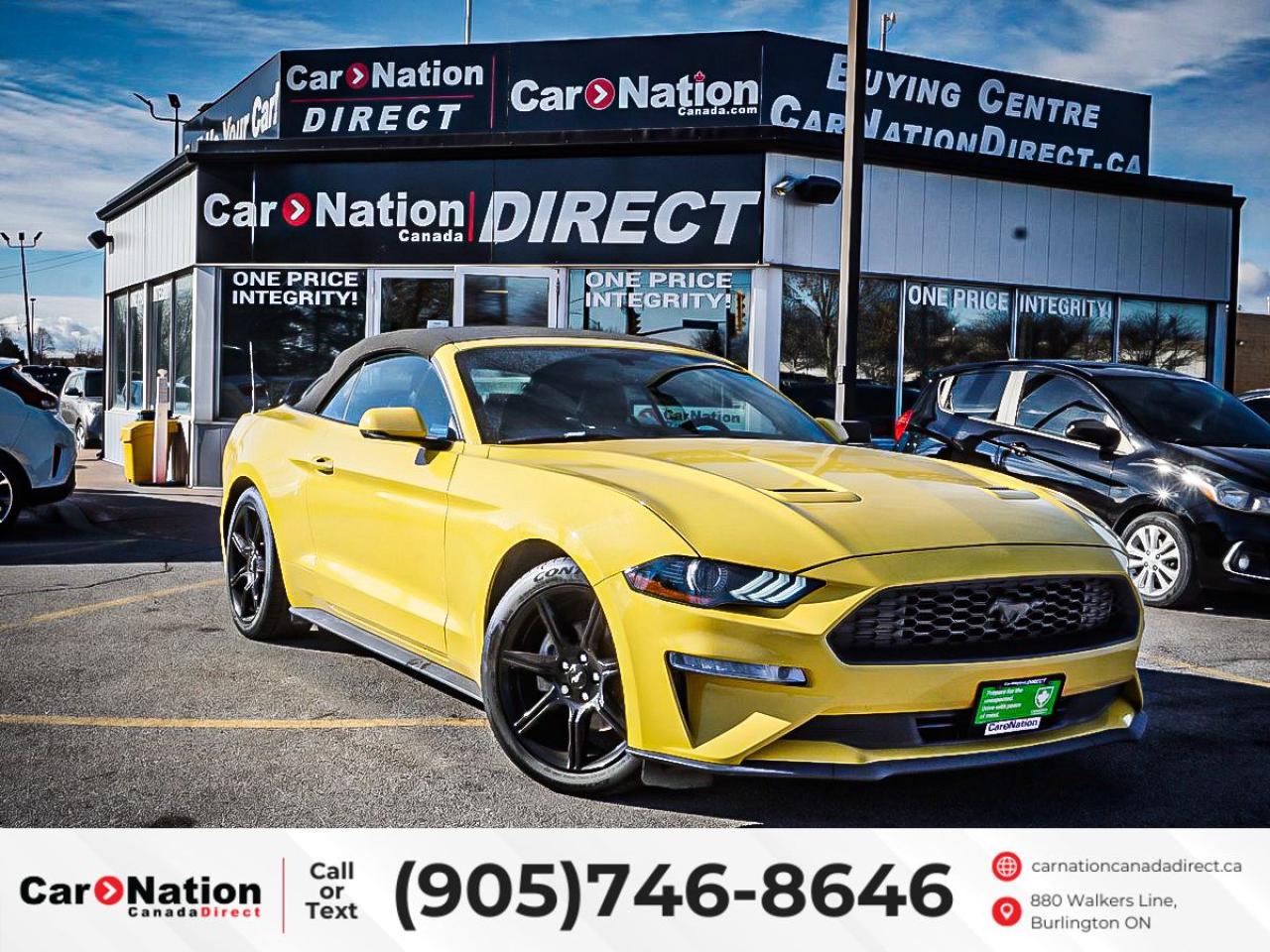 Used 2018 Ford Mustang ECOBOOST PREMIUM |CONVERTIBLE | BLACK APP. PKG|NAV for sale in Burlington, ON