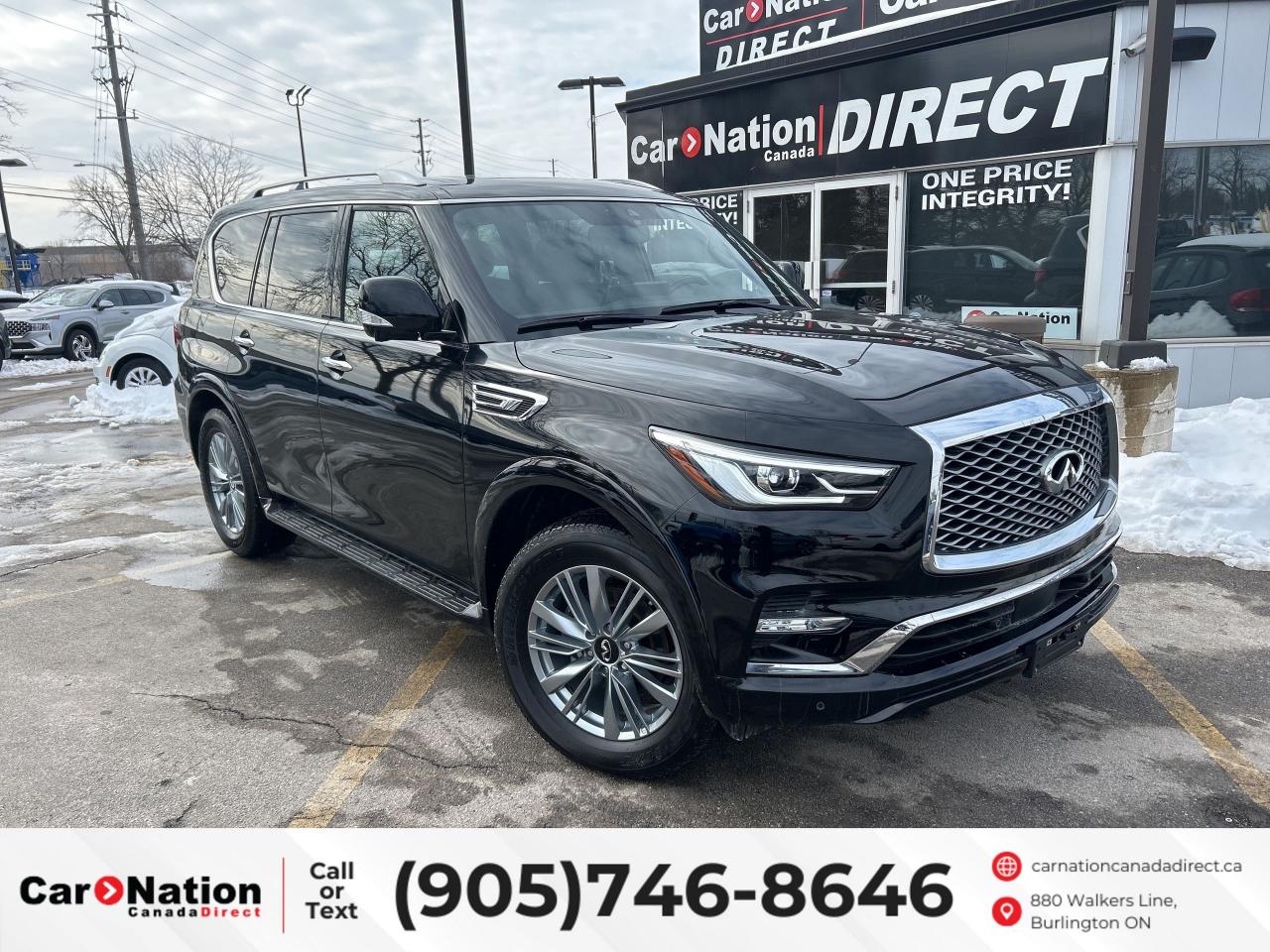 Used 2023 Infiniti QX80 LUXE | 4X4 | LEATHER |SUNROOF | DVDS | NAV |7 PASS for sale in Burlington, ON