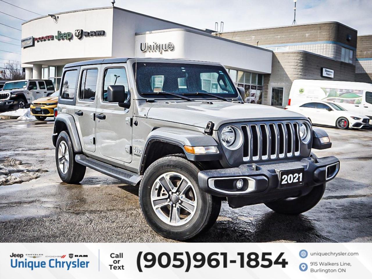 Used 2021 Jeep Wrangler Unlimited Sahara 4x4| HARD TOP| BACK UP CAMERA| for sale in Burlington, ON