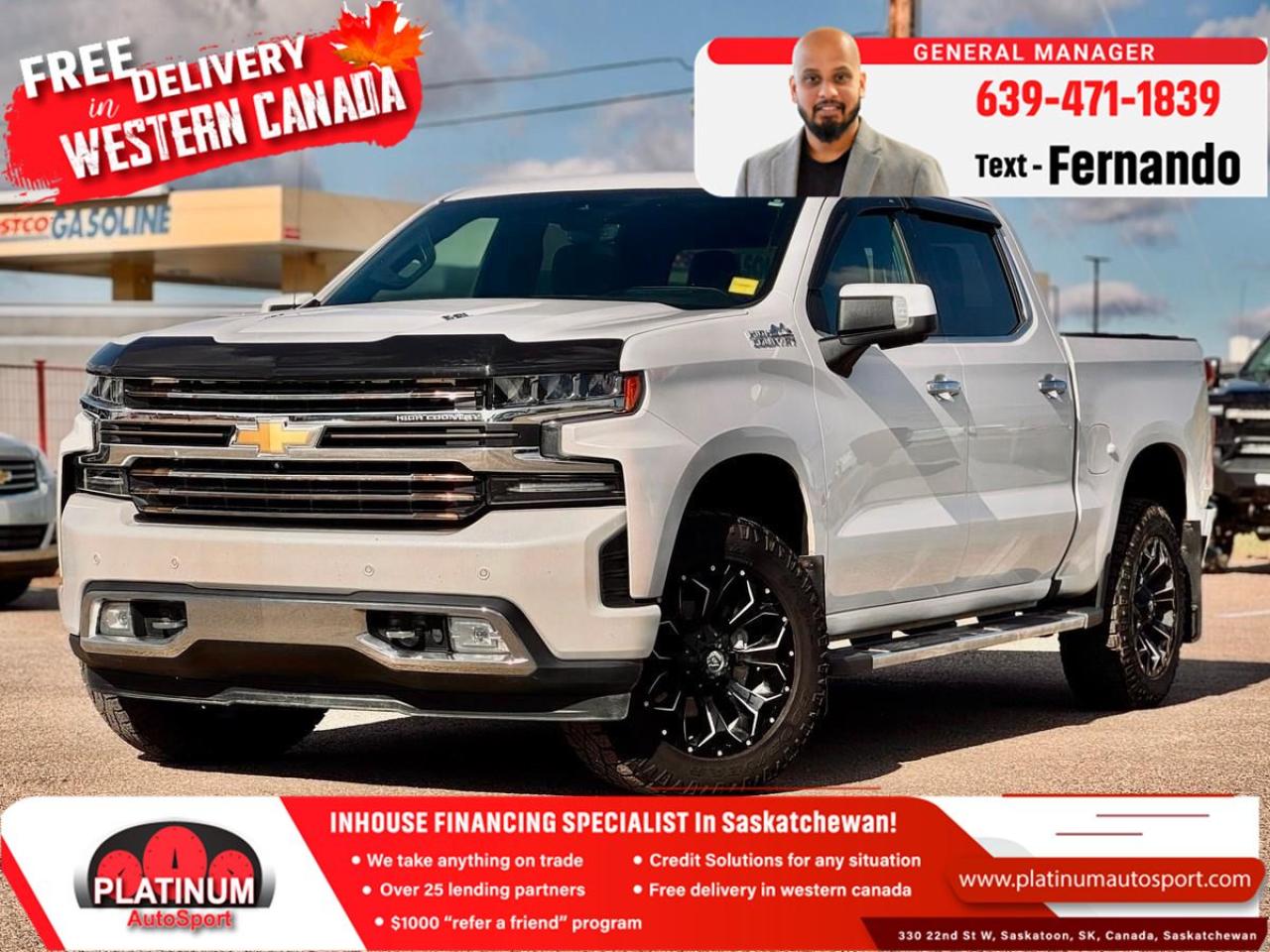 Used 2020 Chevrolet Silverado 1500 High Country for sale in Saskatoon, SK