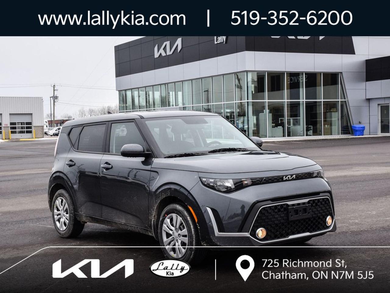 New 2025 Kia Soul LX KEYLESS ENTRY | REARVIEW CAMERA | BLUETOOTH HANDS-FREE CONNECTIVITY WITH STEERING WHEEL AUDIO CONTROLS  | 8-INCH TOUCHSCREEN INFOTAINMENT SYSTEM WITH APPLE CARPLAY & ANDROID AUTO for sale in Chatham, ON