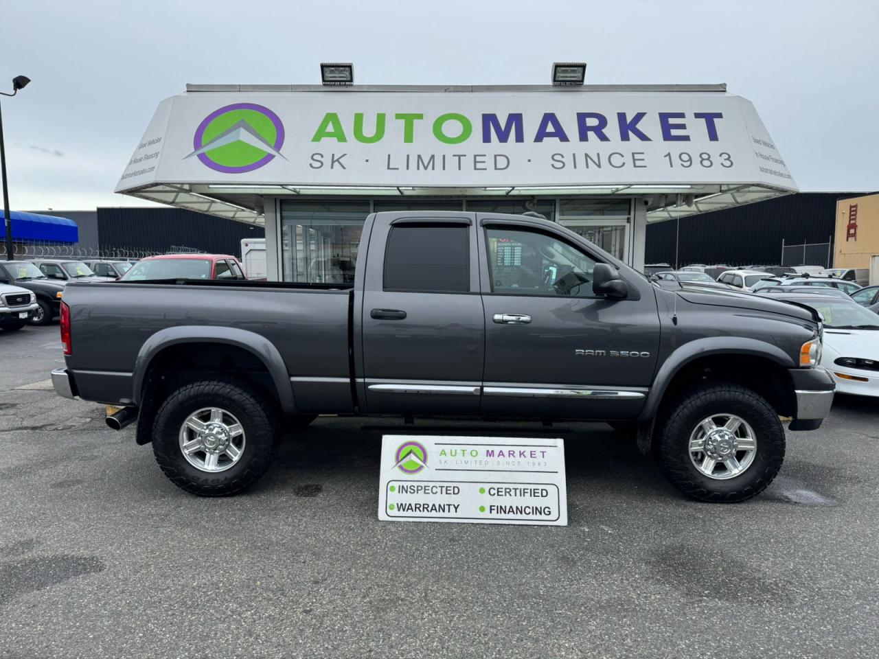 Used 2004 Dodge Ram 3500 LARAMIE QAUD CAB MINT! 4X4 LOW KM'S! TUNED! LOCAL, NO ACCIDENTS! for sale in Langley, BC