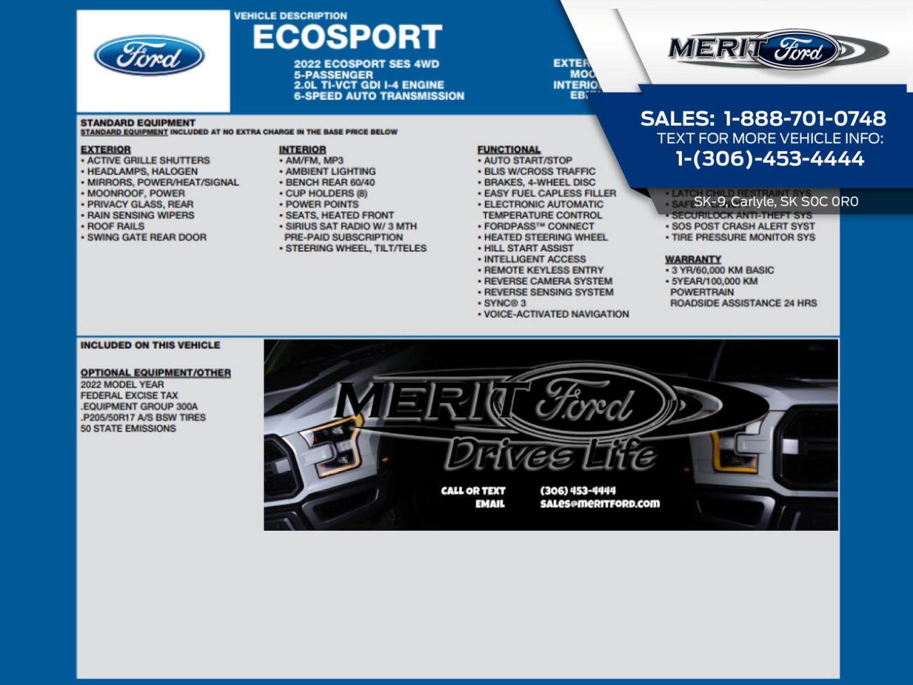 2022 Ford EcoSport SES - Heated Seats/Steering + Photo5