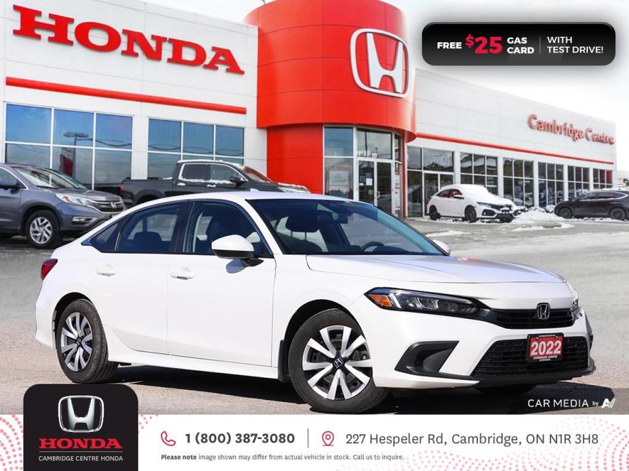 Used 2022 Honda Civic LX HONDA SENSING TECHNOLOGIES | REARVIEW CAMERA | APPLE CARPLAY™/ANDROID AUTO™ for sale in Cambridge, ON