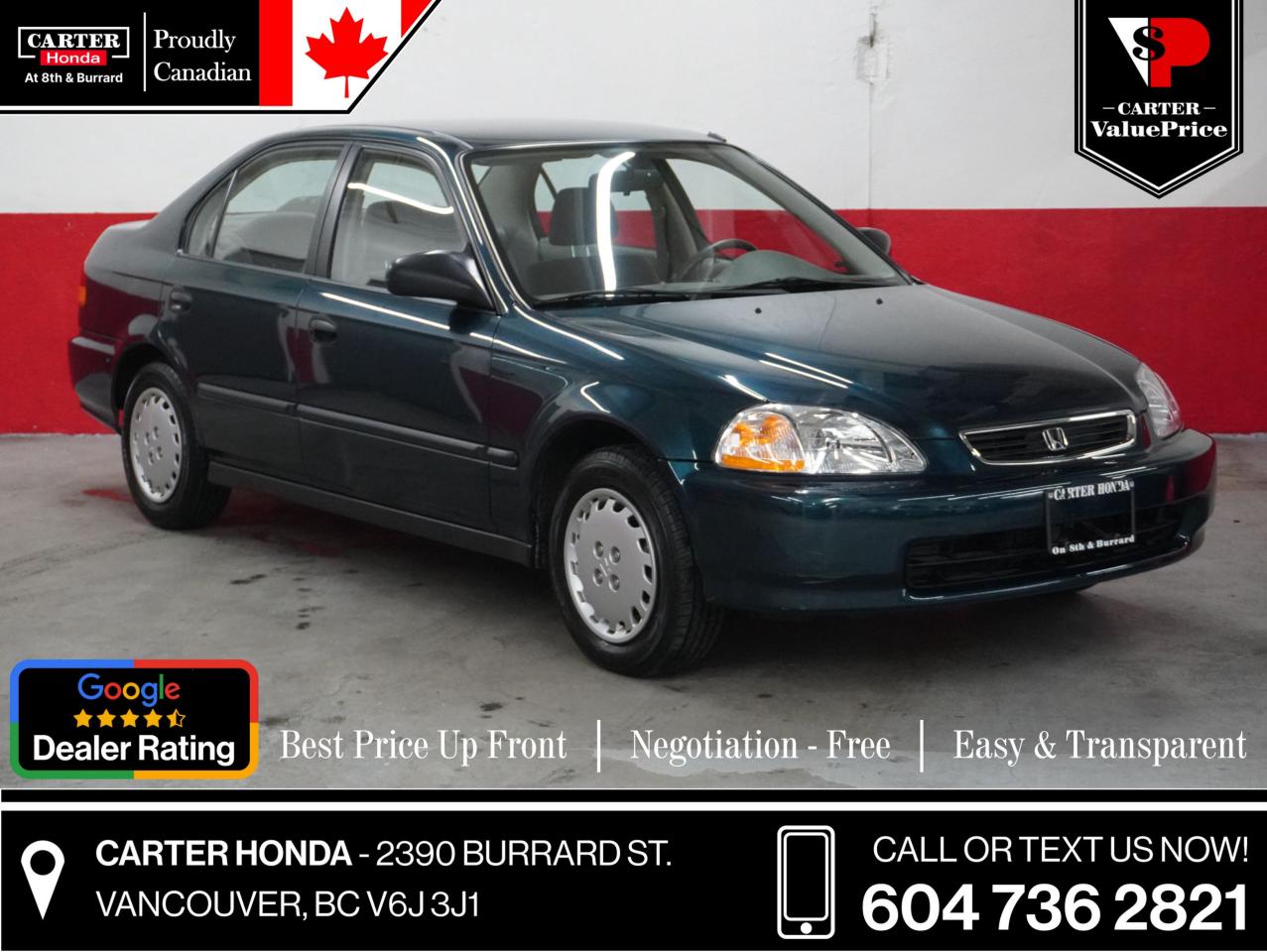 Used 1997 Honda Civic 80,700 ORIGINAL KMS! TIMING BELT DONE IN 2023 for sale in Vancouver, BC