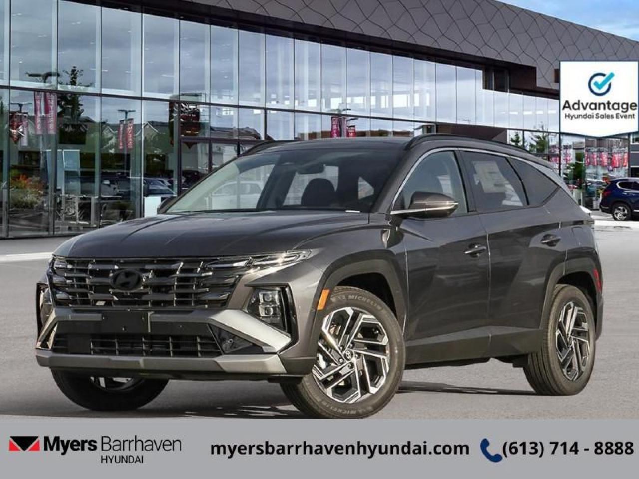 <b>Fast Charging,  Sunroof,  Cooled Seats,  Leather Seats,  Apple CarPlay!</b><br> <br> <br> <br>  This 2025 Hyundai Tucson is the defining answer to what makes an SUV great. <br> <br>This 2025 Hyundai Tucson Plug-In Hybrid was made with eye for detail. From subtle surprises to bold design features, every part of this 2025 Hyundai Tucson is a treat. Stepping into the interior feels like a step right into the future with breathtaking technology and luxury that will make your smartphone jealous. Add on an intelligently capable chassis and drivetrain and you have the SUV of the future, ready for you today.<br> <br> This r4g - titan nnb-nnb SUV  has an automatic transmission and is powered by a  268HP 1.6L 4 Cylinder Engine.<br> This vehicles price also includes $3228 in additional equipment.<br> <br> Our Tucson Plug-In Hybrids trim level is Ultimate AWD. Taking things a step further, this Tucson Plug-In Hybrid with the Ultimate trim adds memory settings for front seat positions, voice-activated dual-zone climate control and an aerial view camera system, and also includes an automatic full-time all-wheel drive system, an express open/close glass sunroof with a power sunshade, heated and ventilated leather seats with memory settings, 8-way power adjustment and 2-way lumbar support, a heated leather-wrapped steering wheel, proximity keyless entry with remote start, a power-operated smart rear liftgate with proximity cargo access, and a 12.3-inch infotainment screen bundled with Apple CarPlay and Android Auto, onboard navigation with voice-activation, and a premium 8-speaker Bose audio system. Road safety is taken care of, thanks to adaptive cruise control, blind spot detection, lane keeping assist, lane departure warning, forward collision avoidance with pedestrian & cyclist detection, rear collision mitigation, driver monitoring alert, rear parking sensors, LED headlights with automatic high beams, and a rear view camera system. This vehicle has been upgraded with the following features: Fast Charging,  Sunroof,  Cooled Seats,  Leather Seats,  Apple Carplay,  Android Auto,  Premium Audio. <br><br> <br/> See dealer for details. <br> <br> o~o