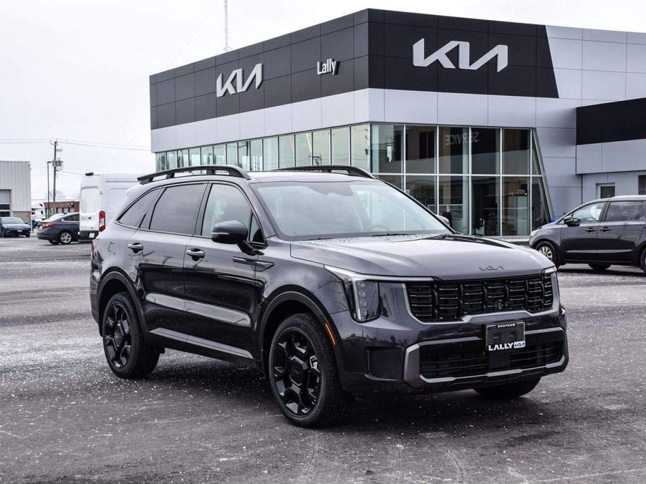 New 2025 Kia Sorento 2.5T X-Line X-LINE|AWD|PANORAMIC SUNROOF| NAVIGATION|WIRELESS CHARGING & CONNECTIVITY | APPLE CARPLAY & ANDROID AUTO| 12.3-INCH TOUCHSCREEN|HEATED STEERING WHEEL|HEATED FRONT AND REAR SEATS|SYNTHETIC LEATHER SEAT for sale in Chatham, ON