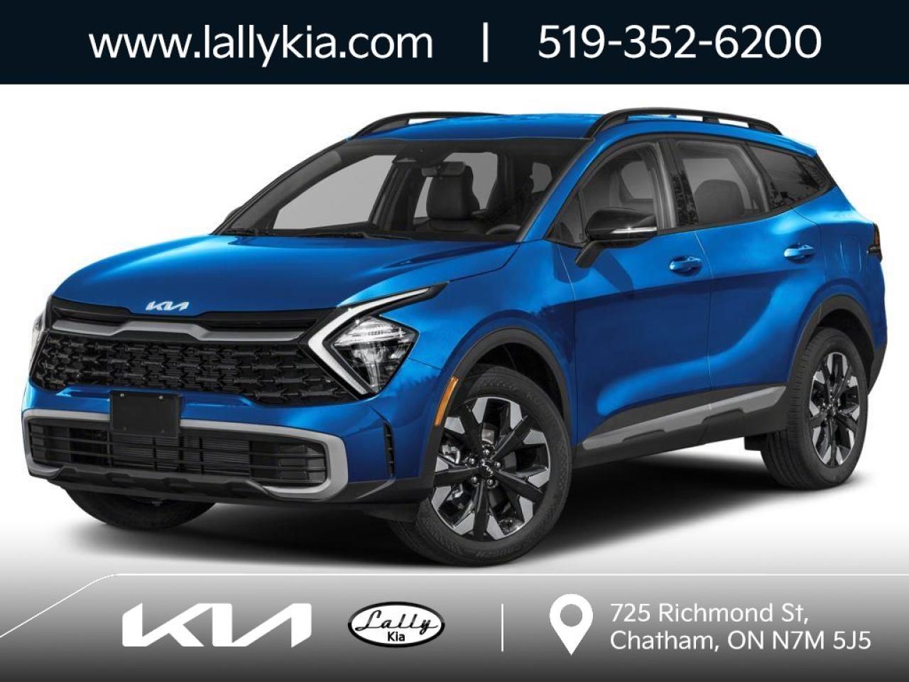 New 2025 Kia Sportage X-Line AWD | PANORAMIC SUNROOF | APPLE CARPLAY & ANDROID AUTO CONNECTIVITY | AIR COOLED FRONT SEATS | HEATED REAR SEATS | SYNTHETIC LEATHER UPHOLSTERY | HEATED FRONT SEATS | HEATED STEERING WHEEL | SMART POW for sale in Chatham, ON