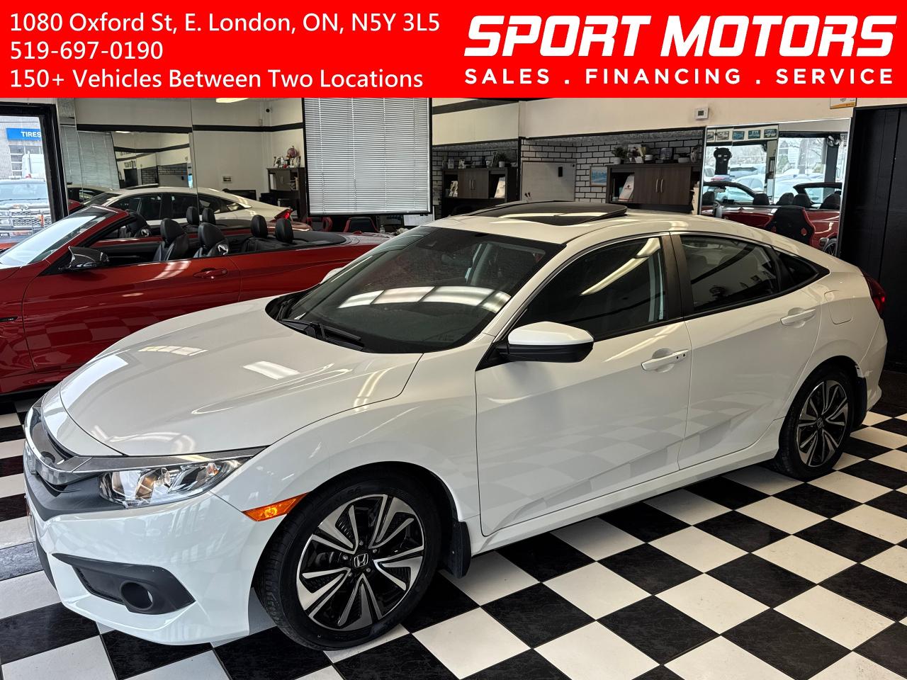 Used 2017 Honda Civic EX-T+Roof+Adaptive Cruise+New Tires+CLEAN CARFAX for sale in London, ON