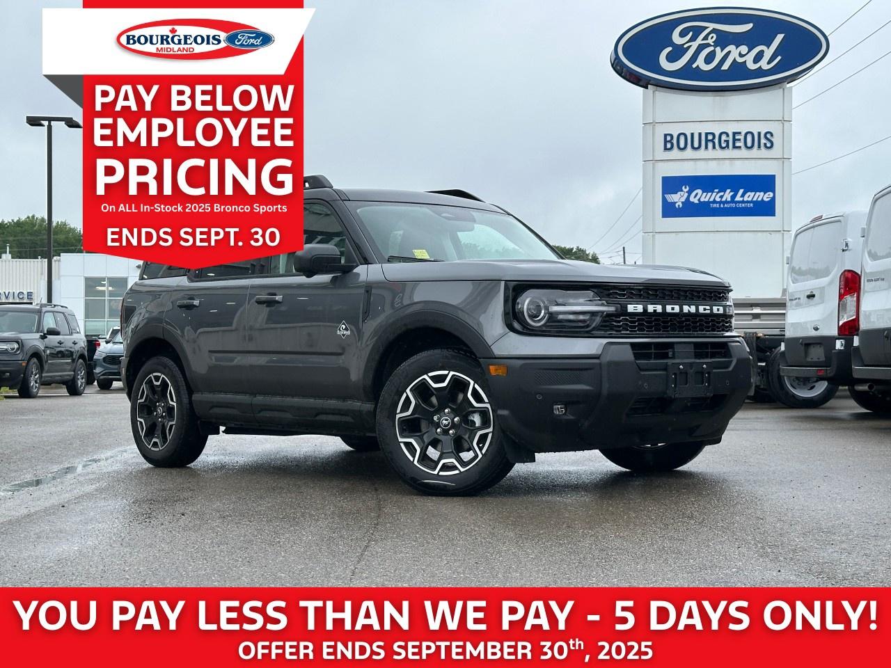 New 2025 Ford Bronco Sport Outer Banks 4X4 for sale in Midland, ON