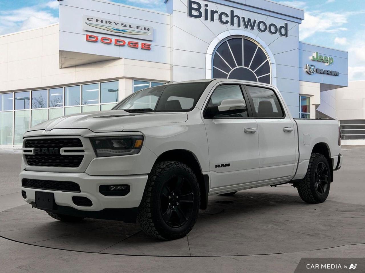 Locally Owned!
Experience raw power and rugged elegance with this 2022 Ram 1500 Sport. This used truck is a testament to Rams commitment to performance and comfort, offering a perfect blend of capability and luxury.

Key Features:
- Powerful 5.7L 8-cylinder engine with 4WD
- Uconnect 5W NAV system with massive 12-inch touchscreen
- Sport Performance Hood for enhanced aesthetics and cooling
- Class IV Receiver Hitch and Trailer Brake Control for serious towing
- Heated steering wheel and power-adjustable pedals for driver comfort
- Advanced safety features including Collision Mitigation and ParkView Back-Up Camera
- 4G LTE Wi-Fi Hot Spot for constant connectivity

Dont miss out on this exceptional Ram 1500 Sport. Visit Birchwood Chrysler Dodge Jeep Ram today to experience it firsthand. Schedule a test drive, explore financing options, or contact our team for any questions. Your next adventure awaits with this capable and stylish truck!
With us, Experience is Everything. Complete as much or as little of your purchase online as you like. All pricing is what you see is what you pay. No hidden fees. On our website you can choose payment options and terms knowing these are transparent and accurate.

Start your purchase online to build your exact pricing to your specifics like how much money down, vehicle trade and any accessories or added optional protection that suits your needs.

Any questions let us know by calling (204) 774-4444, wed love to send you a video to clarify any questions about a vehicle!

Visit us in store at 90-3965 Portage Ave in the Pointe West Autopark.

Dealer permit #5686
Dealer permit #5686