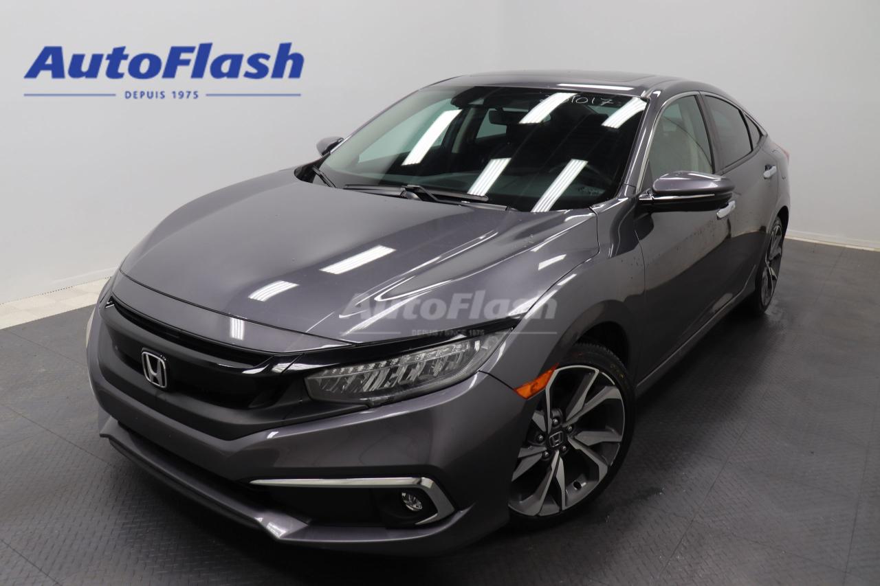 Used 2019 Honda Civic Sedan TOURING, INTÉRIEUR CUIR, CARPLAY, DEMARREUR, TOIT for sale in Saint-Hubert, QC