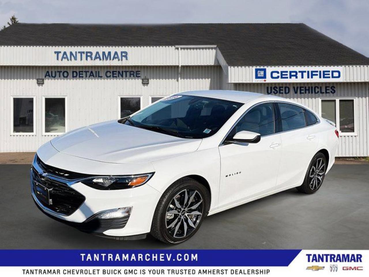Awards:* JD Power Canada Initial Quality Study Recent Arrival! White 2020 Chevrolet Malibu RS FWD CVT 1.5L DOHCValue Market Pricing, Black Cloth.Certified. GM Certified Details:* Finance rates from 4.99% APR FOR 24 MONTHS ON SELECT MODELS* 150+ Point Inspection* Current students, recent graduates and full/part-time students eligible for $500 student bonus offer on the purchase of an eligible certified pre-owned vehicle.. Certified PRE-OWNED OFFERS FOR CANADIAN NEWCOMERS. To make Canada feel more like home, were offering $500 off any eligible Certified Pre-Owned Chevrolet, Buick or GMC vehicle as a welcoming gift. Free 3-month SiriusXM Trial. 1-month OnStar Trial. GM Owner Centre and Mobile App* 3 months or 5,000 kilometres (whichever comes first) which can be extended or upgraded to an even more comprehensive Certified Pre-Owned Vehicle Protection Plan* 24/7 roadside assistance for 3 months or 5,000 km (whichever comes first)* Exchange policy is 30 days or 2,500 kilometres, whichever comes first