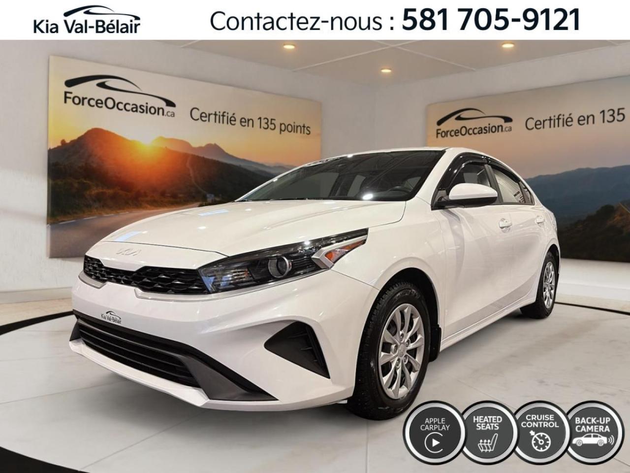 Used 2023 Kia Forte LX *CARPLAY *CAMERA *SIEGE CHAUFFANT *CRUISE *A/C for sale in Québec, QC