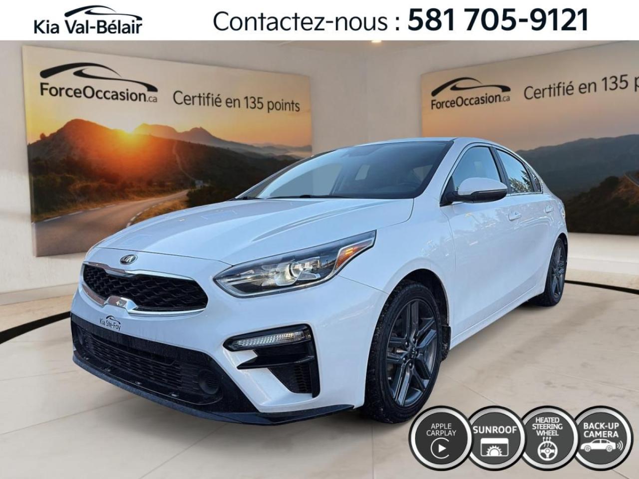 Used 2021 Kia Forte EX+ A/C * TOIT * CRUISE * CARPLAY * CHAUFFANTS * for sale in Québec, QC