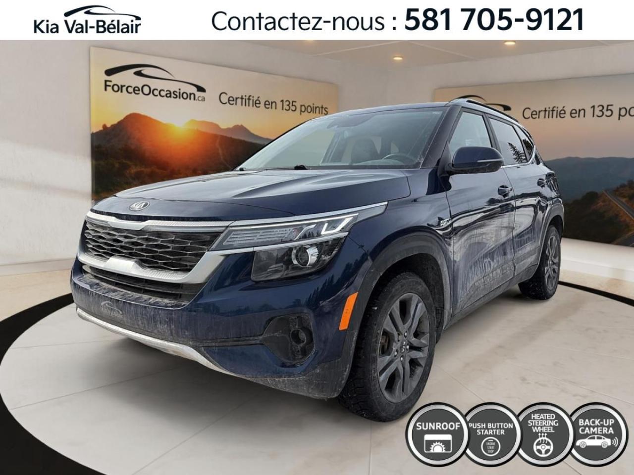 Used 2021 Kia Seltos EX *AWD CUIR* TOIT* CARPLAY* VOLANT CHAUFFANT* A/C for sale in Québec, QC