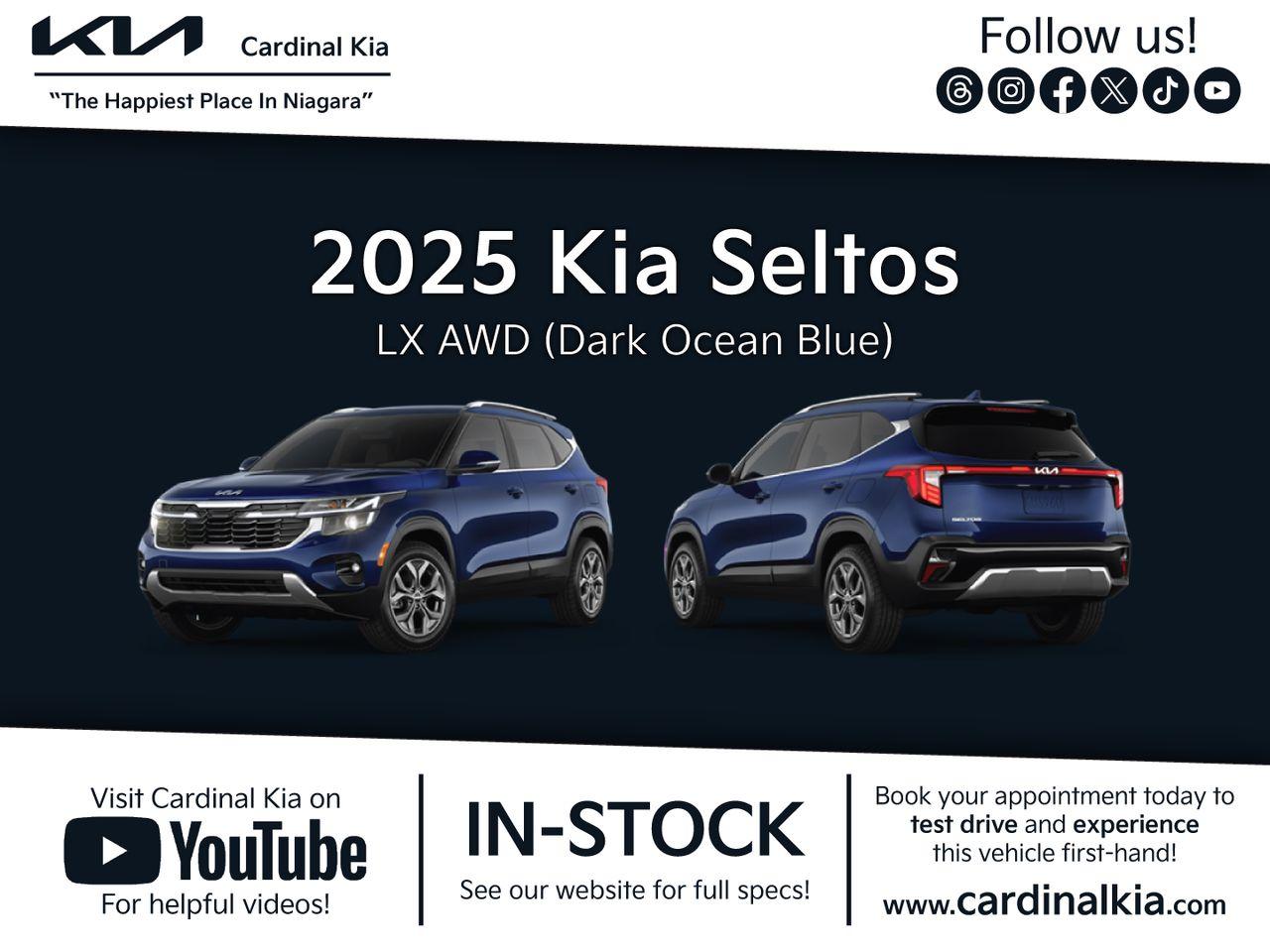 New 2025 Kia Seltos LX for sale in Niagara Falls, ON